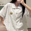 SET BỘ ĐỒ BỘ SỌC NƠ QUẦN NGẮN ÁO TAY NGẮN FORM RỘNG - MIIN - 8230 - JEMCLOSET