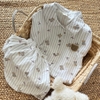 SET BỘ NGẮN FORM QUẦN BÍ HOẠ TIẾT SỌC NƠ GẤU CHẤT ĐŨI SỌC HÀN MỊN 100% COTTON FORM RỘNG - LOEN - 8226