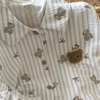 SET BỘ QUẦN DÀI + ÁO TAY NGẮN HOẠ TIẾT SỌC NƠ GẤU CHẤT ĐŨI SỌC HÀN MỊN 100% COTTON FORM RỘNG - DAEN - 8229 - JEMCLOSET