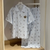 SET BỘ QUẦN DÀI + ÁO TAY NGẮN HOẠ TIẾT SỌC NƠ GẤU CHẤT ĐŨI SỌC HÀN MỊN 100% COTTON FORM RỘNG - DAEN - 8229 - JEMCLOSET