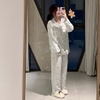 SET BỘ NGỦ DÁNG QUẦN DÀI ÁO TAY DÀI FORM RỘNG CHẤT ĐŨI MỊN HÀN - LOIN - 8219 - JEMCLOSET