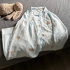 [Jemcloset] Set BEZI - Set đồ bộ, bộ đồ ngủ form rộng quần dài áo tay dài chất vãi đũi hàn - BEZI - 8244