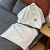 [Jemcloset] Set YOZI - Set đồ bộ, bộ đồ ngủ form rộng quần dài áo tay ngắn chất vãi đũi sọc hàn - YOZI - 8245