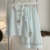 [Jemcloset] SET HENY - SET BỘ ĐỒ NGỦ QUẦN ÁO TAY DÀI CHẤM BI FORM RỘNG CHẤT VẢI ĐŨI HÀN -  HENY - 8249