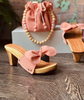 Guốc gỗ handmade nơ hồng - Girl Accessory