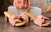 Guốc gỗ handmade nơ hồng - Girl Accessory