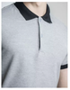 Áo Polo Trơn Phối Bo Màu Xám Nhạt Vải Cotton - Man Clothes