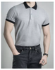 Áo Polo Trơn Phối Bo Màu Xám Nhạt Vải Cotton - Man Clothes