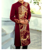 Áo dài nam cách tân họa tiết rồng màu đỏ đô sang trọng - Man Clothes