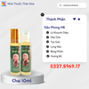 Dầu Phong HB - Giảm Sưng Ngứa Côn Trùng Đốt - Chiết Xuất Thiên Nhiên - An Toàn Cho Bé. Chai 10ml
