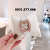 DZG nữ dây da mặt vuông đính đá
