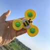 Set 3 đồ chơi con quay spinner hình côn trùng vui nhộn cho bé, bộ 3 chong chóng dính tường cho bé