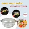 Tô âu phíp giả thủy tinh trong suốt cao cấp đựng cơm canh có nắp đậy size trung 6435