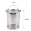 Rổ lọc rác, dụng cụ đựng rác bồn rửa bát inox - Tặng kèm nắp đậy  aladanh-net-vn