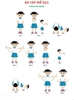 BỘ TRANH GIÁO DỤC THỂ CHẤT TIỂU HỌC: CÁC TƯ THẾ VẬN ĐỘNG CƠ BẢN