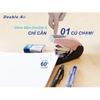 Dập Ghim Trợ lực Số 10 Double A - Giảm 60% lực bấm, cơ chế làm phẳng chân ghim thông minh, nạp được 2 băng ghim