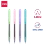 Bút bi đầu bấm Deli ARROW Xanh 0.7mm Q01330 (Combo 5 cây)