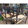 Bàn giáo viên chân sắt mặt gỗ ghép