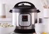 Nồi áp suất điện 7 trong 1, Instant Pot Duo, 6 Qt, 5,7 Lít, 1000W, Thép không gỉ (Màu Đen + Inox)