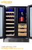 TỦ BẢO QUẢN RƯỢU - CIGAR SIDE BY SIDE KOCHER KCWEU-3338, DUNG TÍCH 120L, MÀU INOX