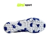 Giày Đá Banh Bata Warrior Ráp Đế Rằn Ri TF - Trắng Xanh
