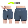 Quần Short Thể Thao 2 Lớp Just Play Breeze Xám