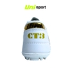 Giày Đá Banh CT3 Trắng Sọc Vàng TF