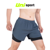 Quần Short Thể Thao 2 Lớp Just Play Breeze Xám