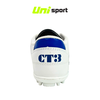 Giày Đá Banh CT3 Trắng Sọc Xanh Da