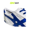 Giày Đá Banh Bata Warrior Ráp Đế Rằn Ri TF - Trắng Xanh