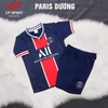 Áo Đá Bóng trẻ em Pari Xanh Đen 18-19