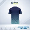 Áo Chạy Bộ Gunix Run 24 Xanh Đậm Phối Thiên Thanh