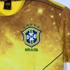 Áo Đá Bóng ĐT Brazil Vàng Loang Thun Mè 23/24