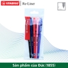 bo-5-cay-but-bi-stabilo-re-liner-868f-0-7mm-xanh-den-do-hong-tim