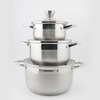 BỘ NỒI INOX SMARTCOOK 3 CHIẾC CỠ 16CM, 20CM, 24CM EL3337
