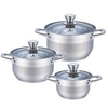 BỘ NỒI INOX SMARTCOOK 3 CHIẾC CỠ 16CM, 20CM, 24CM EL3337