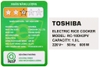Nồi cơm điện tử Toshiba 1 lít RC-10DH2PV(W)