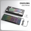 Bàn Phím Cơ có dây ONIKUMA G32 Thiết kế công thái học tích hợp đèn led RGB tùy chỉn