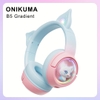 Tai Nghe Chơi Game ONIKUMA B5 Gradient 2.4G Wireless Bluetooth Đèn LED RGB Sống Động