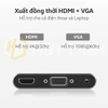 Hub cáp chuyển Type C 5 In 1 ra HDMI, VGA, USB 3.0, AUX 3.5mm, PD cực xịn Model 9573S New Firmware