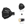 Softbox Octagon Ulanzi Fold DS40 40cm thiết kế tháo lắp nhanh chóng ngàm mini bowen kèm Grid L066