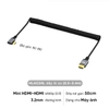 Cáp dây lò xo rút gọn truyền tín hiệu cho máy ảnh 4K60P HDMI ra HDMI 2.0 0.5m kéo dài 2.4M HLAA24S