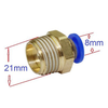 Răng ngoài ren 21/8 bằng đồng nối dây 8mm (21 ra 8mm)