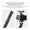Cây ống mở rộng nối dài cho chân máy đơn Extension tube Monopod Pineta Pro chất liệu Carbon dài 52cm chính hãng