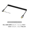 Cáp dây lò xo rút gọn truyền tín hiệu cho máy ảnh 4K60P Mini HDMI ra HDMI 2.0 0.5m kéo dài 2.4M HLAC24S