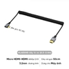 Cáp dây lò xo rút gọn truyền tín hiệu cho máy ảnh 4K60P Micro HDMI ra HDMI 2.0 0.5m kéo dài 2.4M HLAD24S