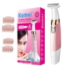 Máy cạo lông toàn thân cho nữ Kemei KM1900 Eyebrow Trimmer Female - Kèm 4 đầu lược cử thay thế cổng sạc USB