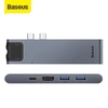Hub chuyển Baseus Dual Thunderbolt C Pro 7 in 1 Smart Hub cho Macbook Pro