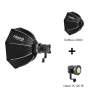 Softbox Ulanzi DS60 thiết kế thông minh lắp đặt dễ dàng với ngàm bowen tiêu chuẩn cùng 3 lớp tản sáng kèm Grid L067