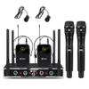 DU4004 UHF Wireless Microphone（2Handheld 2Headset 2Lavalier Mic）